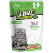Jungle влажный корм для взрослых кошек с курицей в соусе 100 г