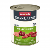 Gran Carno Adult, для взрослых собак с говядиной и сердцем утки, 800 г