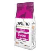 Petline Super Premium Sterilized Cat Salmon Selection Sensiplus полноценный рацион для стерилизованных кошек и кастрированных котов c лососем (целым мешок 12)