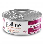 Petline Super Premium Adult Cat Sakmone Entree Sensiplus беззерновой паштет для взрослых кошек с лососем супер премиум качества 80 г