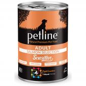 Petline Super Premium Adult Dog Salmon Selection Sensitive паштет для взрослых собак с чувствительным пищеварением c лососем супер премиум качества 400 г