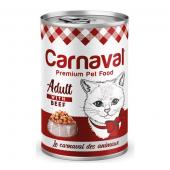 Carnaval Premium Adult Cat With Beef консервы для взрослых кошек с говядиной в соусе премиум класса 400 г