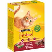 Friskies сухой корм для кошек с мясом и полезными овощами, 400 г