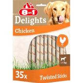 Delights Chicken Twisted Sticks куриные палочки для собак весом более 1 кг, 35 штук