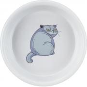 Trixie Ceramic Bowl керамическая миска для кошек с рисунком кот 0,25 л 13 Ø см