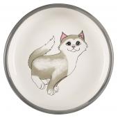 Trixie керамическая миска для кошек 15 см 0,3 л