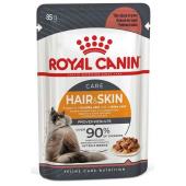 Royal Canin Hair&Skin влажный корм для взрослых кошек для поддержания здоровья кожи и шерсти в соусе 85 г