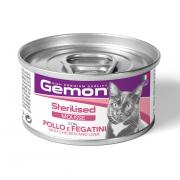 Gemon sterilised влажный корм для стерилизованных кошек с курицей и печенью 85 г