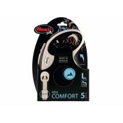 Поводок-рулетка Flexi New Comfort L лента 5 м Черный (Flexi New Comfort tape 5 meter max 60 kg L)