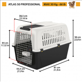 Atlas 50 Prof переноска для собак средних и крупных пород, 55,5 х 81 х 59,5 см