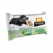 Ferplast Genico Fresh Green Tea очищающие салфетки для собак и кошек, 40 шт