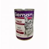 Gemon wet food for adult cats with beef flavor Влажный корм для взрослых кошек со вкусом говядины 400 г