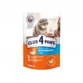 Club 4 paws влажный корм для кошек с лососем в желе 100 гр.