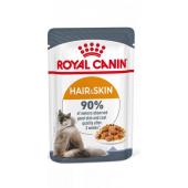 Royal Canin Hair & Skin влажный корм для кошек в желе, поддержание здоровья кожи и шерсти 85 г