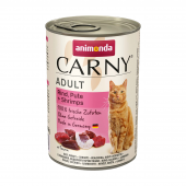 Carny Adult консервы для кошек с говядиной, индейкой и креветками 400 гр