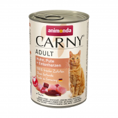 Carny Adult консервы для кошек с курицей, индейкой и утиными сердечками, 400 г