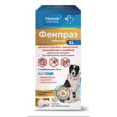 Фенпраз таблетки XL для собак крупных пород и щенков с 3-х недельного возраста против круглых, ленточных гельминтов и лямблий, 1 таб