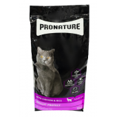 Pronature полноценный сухой корм для стерилизованных кошек с курицей и рисом, (целый мешок 10 кг)