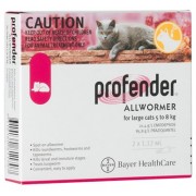 Profender капли на холку для кошек массой от 5 до 8 кг против круглых и ленточных гельминтов 1 пипетка 1,12 мл