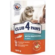 Club 4 Paws с макрелью в деликатном соусе