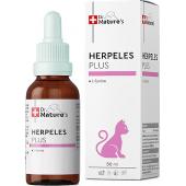 Dr.Nature's Herpeles Plus пищевая добавка для лечения герпеса у кошек, 50 мл
