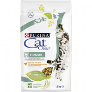 Cat Chow корм для стерилизованных кошек и кастрированных котов (целый мешок 1.5 кг)