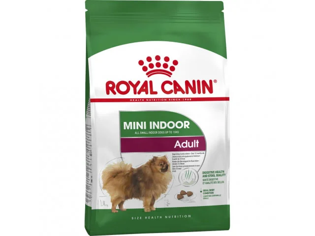 1010143 Royal Canin Mini Indoor Adult полнорационный корм для взрослых собак малых пород живущих в помещении (на развес) — изображение 1