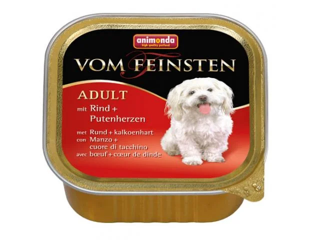 1020082 Vom Feinsten adult консервы с говядиной и сердцем индейки 150 г — изображение 1