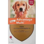 Advantage Multi (Advocate) для собак от 10 до 25 кг эндоэктоцид 1 пипетка 2,5 мл