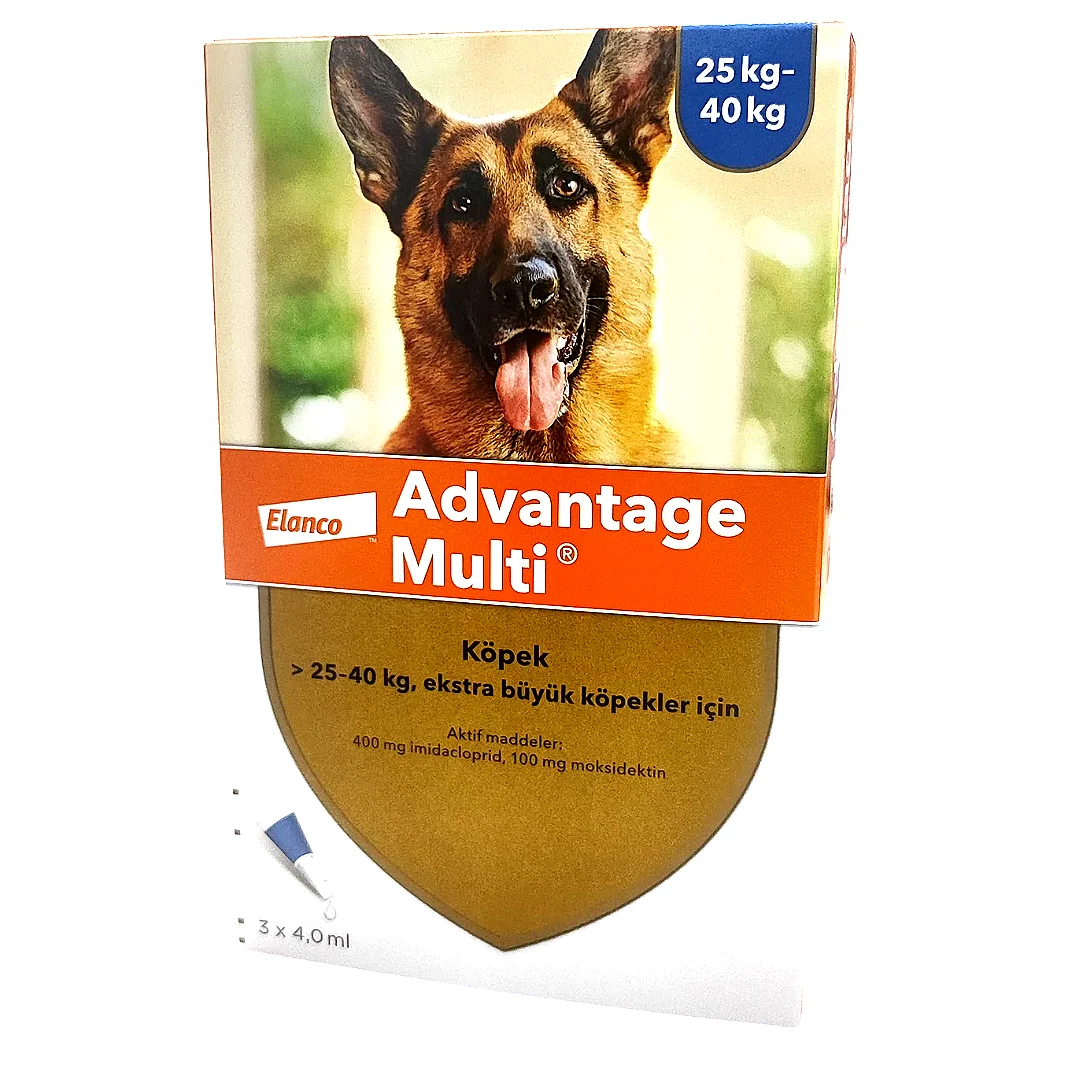 1030047 Advantage Multi (Advocate) для собак от 25 до 40 кг эндоэктоцид 1 пипетка 4,0 мл — изображение 1