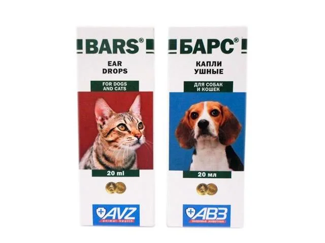 1030054 Барс ушные капли для кошек и собак, 20 мл — изображение 1