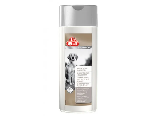 1050026 8in1 Шампунь «Белый жемчуг» для собак светлых окрасов, 250 мл — изображение 1