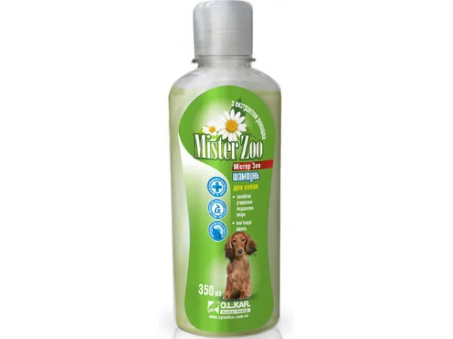 1050397 Mister Zoo шампунь для собак с экстрактом ромашки от раздражения и для смягчения кожи, 350 мл — изображение 1