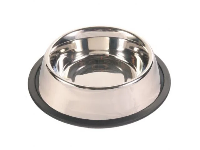 1090209 Trixie миска стальная на резинке собак пород, 2,8 л — изображение 1