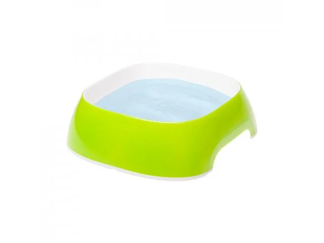1090228 Ferplast Glam S Acid Green пластиковая миска для собак и кошек, 15 x 13,5 x 5 см, 0,4 л — изображение 1