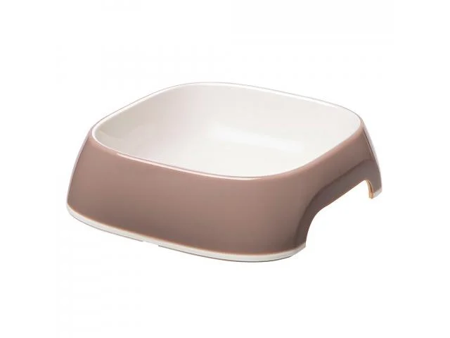 1090236 Ferplast Glam M Dove Grey пластиковая миска для собак и кошек, 20 x 18,5 x 6 см, 0,75 л — изображение 1