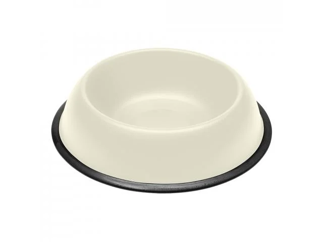 1090263-2 Ferplast MIRA KC 78 миска из нержавеющей стали для собак, белая, 28 х 7 см, 1.5 л — изображение 1