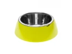 Ferplast JOLIE M plastik dayaq üzərində metal qab, yaşıl, 20 x 6.7 sm, 0.85 l