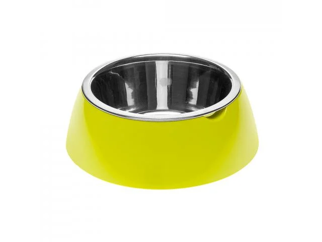 1090272-2 Ferplast JOLIE M plastik dayaq üzərində metal qab, yaşıl, 20 x 6.7 sm, 0.85 l - Şəkil 1