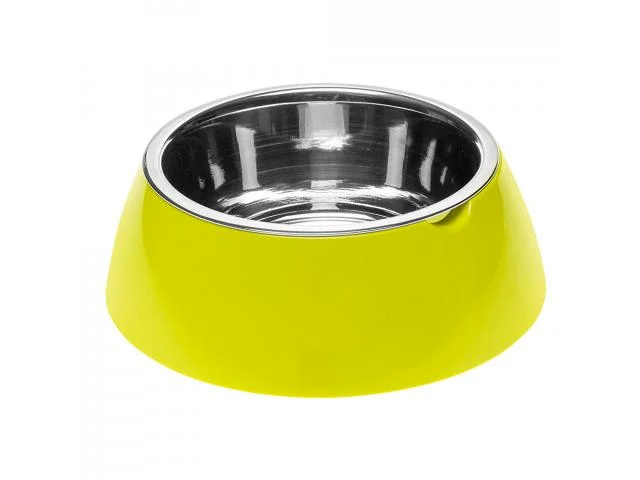 1090273-2 Ferplast JOLIE L металическая миска на пластиковой подставке, зеленая, 23,3 х 7,5 см, 1,2 л — изображение 1