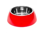 Ferplast JOLIE L metal qab plastik dayaq üzərində, qırmızı, 23.3 x 7.5 sm, 1.2 l