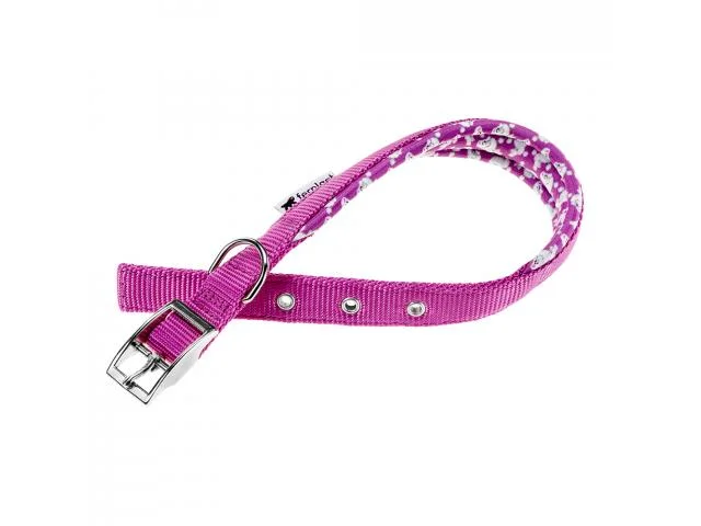 1110594-2 Ferplast Daytona Fantasy C15/35 нейлоновый ошейник для собак, 15 х 35 см, фиолетовый — изображение 1