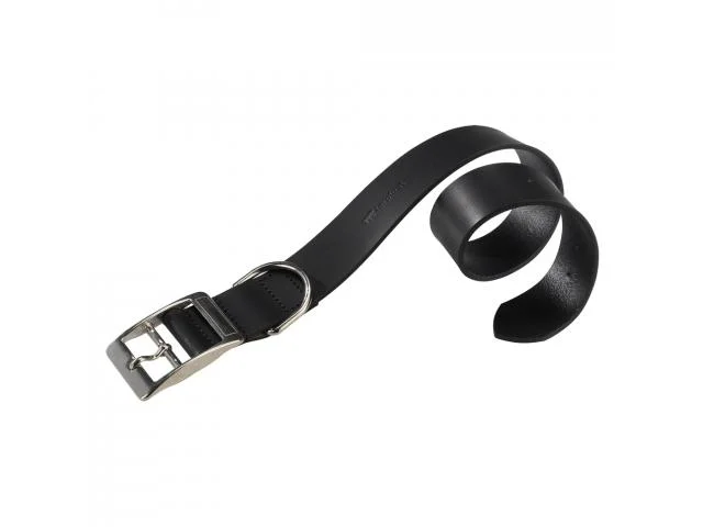 1110628-2 Ferplast Natural C40/63 кожаный ошейник для собак, 40 х 63 см, черный — изображение 1