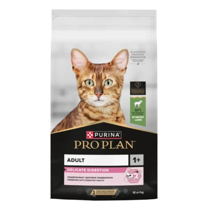 Pro Plan Delicate сухой корм для кошек с чувствительным пищеварением и особыми предпочтениями в еде с ягненком (на развес)