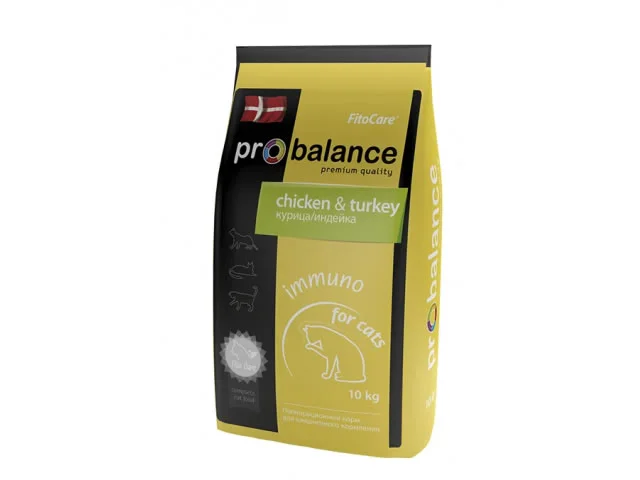 2010190 Pro Balance İmmuno сухой корм для взрослых кошек с курицей и индейкой (на развес) — изображение 1