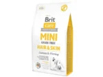 Brit Care Mini Hair & Skin kiçik cins itlər üçün qızılbalıq və siyənəklə birlikdə taxılsız quru yem (toplu)