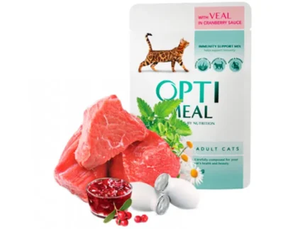 Optimeal с телятиной в клюквенном соусе 85 г