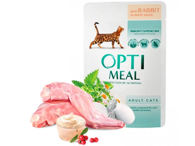 2020200 Optimeal с кроликом в белом соусе 85 г — изображение 1