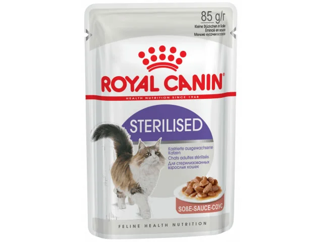 2020279 Royal Canin Sterilised влажный корм для стерилизованных кошек в соусе, 85 г — изображение 1