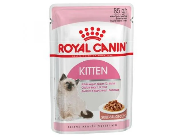 2020284 Royal Canin Kitten 4 aydan 12 aya qədər pişik balaları üçün sousda yaş yem, 85 q - Şəkil 1